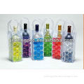 High quality PVC wine bottles holder bag with gel and handle